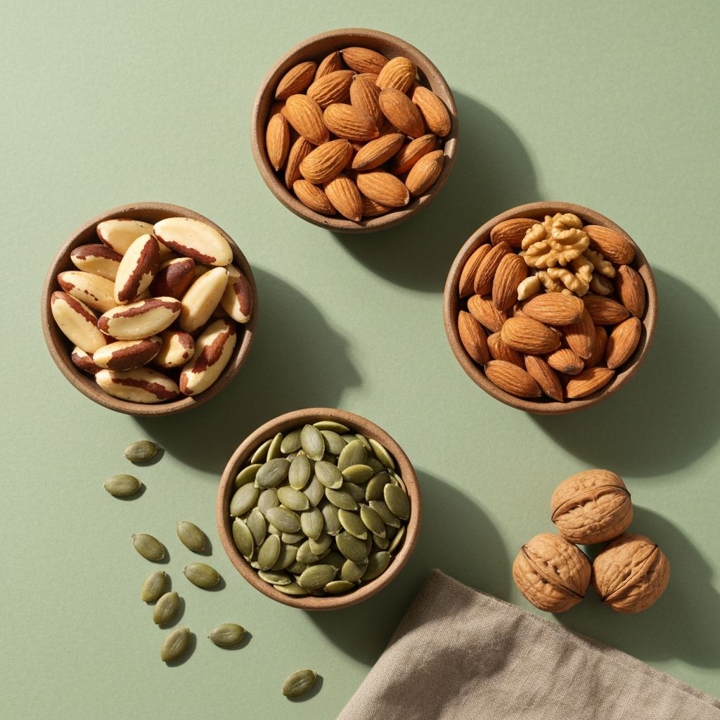 Orzechy i nasiona zawierające cynk i miedzień